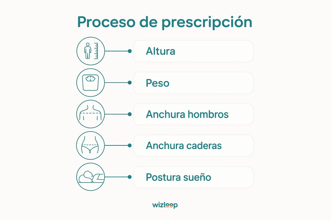 Proceso de cálculo de un colchón personalizado según los datos del usuario