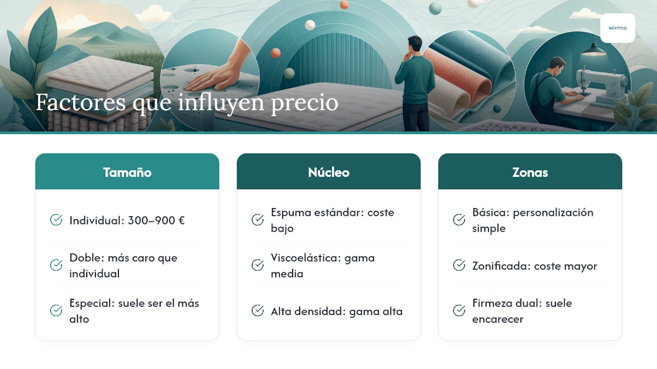 Factores que influyen en el precio de un colchón personalizado